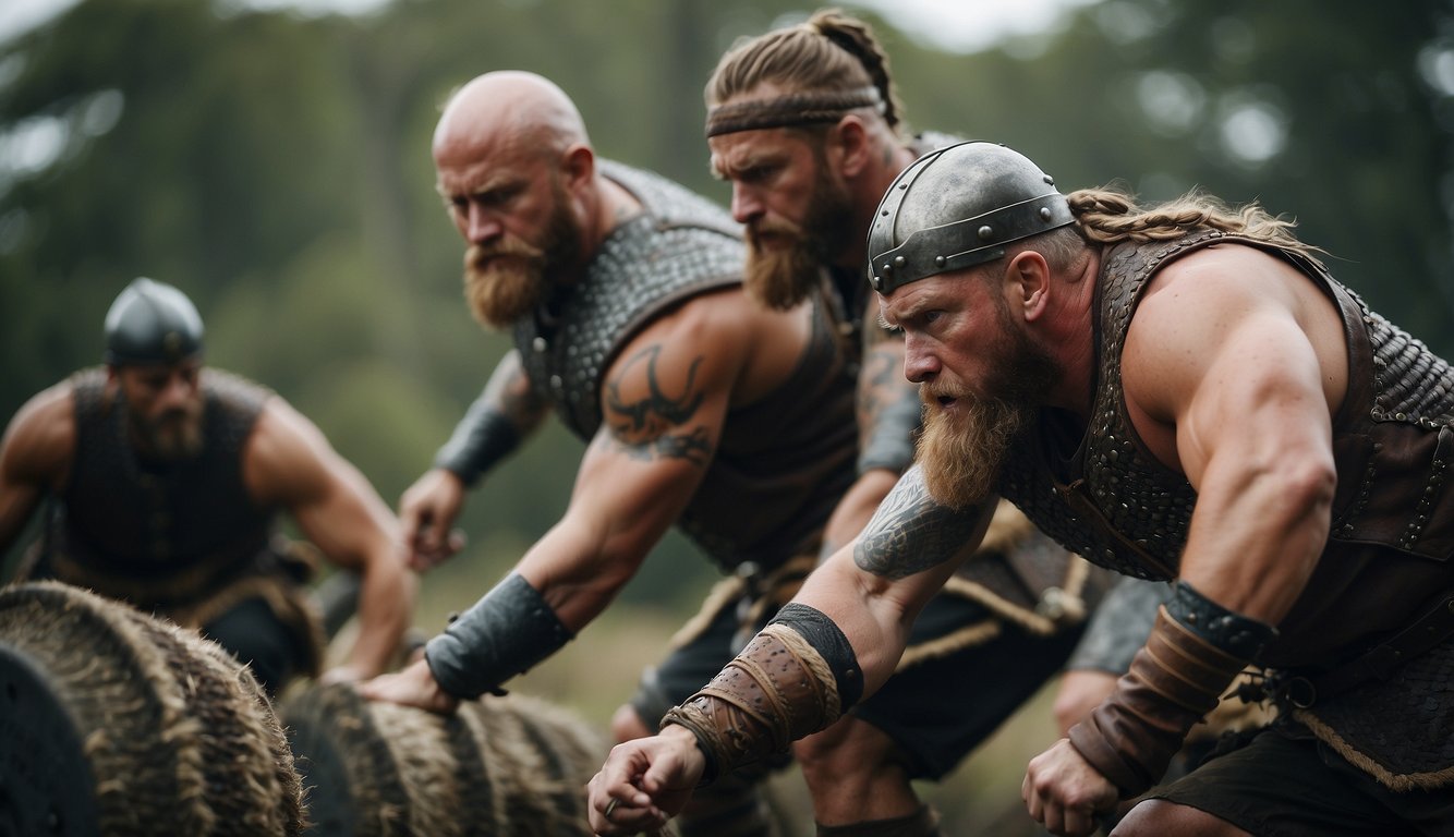 Vikings engage in physical challenges, testing their endurance and strength. They push their bodies to the limit, facing obstacles to build mental fortitude
