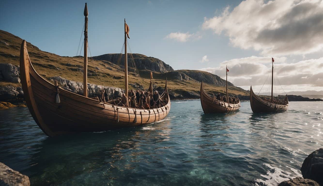 The Viking longships approach the peaceful shores of Iona, their fierce warriors ready to plunder the sacred monastery and leave a legacy of destruction in their wake